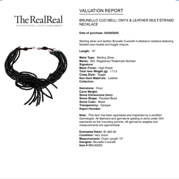 BRUNELLO CUCINELLI | Onyx & Leather Multistrand Necklace black - Picture 5 of 6